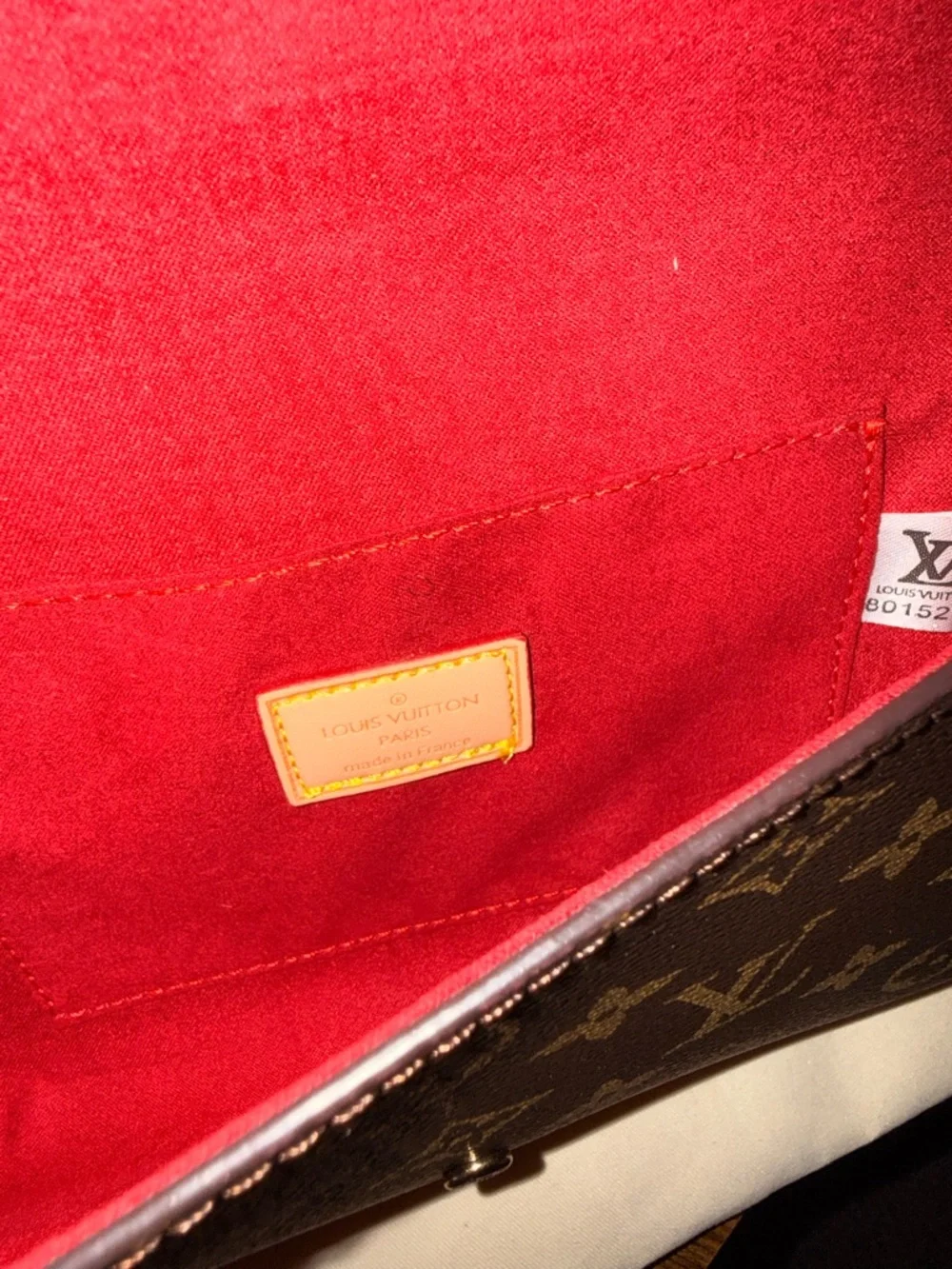 Louis Vuitton Red & Monogram Chain Wallet & Purse Set -2 Wallets -Red Interior - Picture 3 of 8